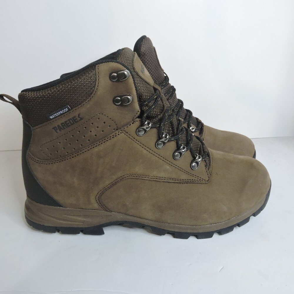 Paredes Men’s Boots  10.5 US Hikers Work Ankle Brown Lace Up Suede Waterproof